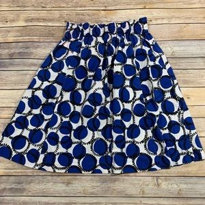 Kate Spade blue circle design shirt skirt